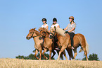 women rides Icelandic Horses