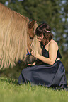 Icelandic Horse with woman