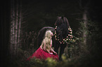 woman with Icelandic Horse