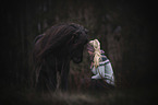 woman with Icelandic Horse