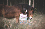 woman with Icelandic Horse