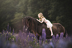 girl and Icelandic horse