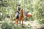 woman rides Icelandic horse