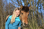 girl and Icelandic horse