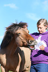 girl and Icelandic horse