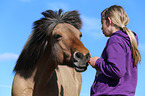 girl and Icelandic horse