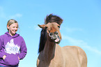 girl and Icelandic horse