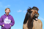 girl and Icelandic horse