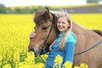 girl and Icelandic horse