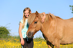 woman and Icelandic horse