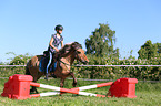 woman rides Icelandic horse