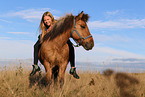 girl and Icelandic horse