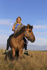 girl and Icelandic horse