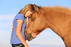 girl and Icelandic horse