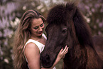 woman with Icelandic horse