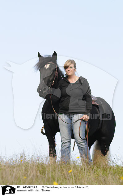 Frau mit Irish Tinker / woman with Irish Tinker / AP-07041