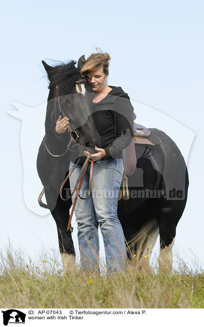 Frau mit Irish Tinker / woman with Irish Tinker / AP-07043