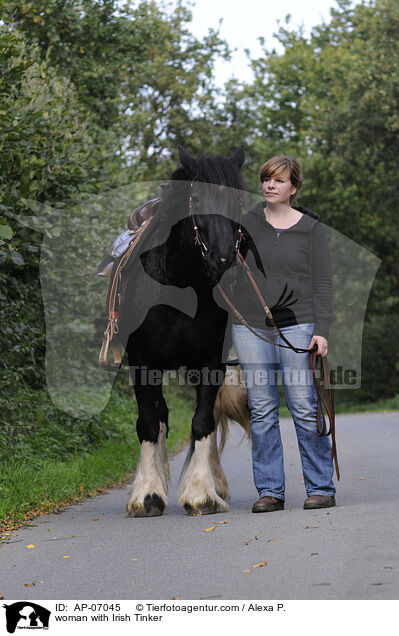 Frau mit Irish Tinker / woman with Irish Tinker / AP-07045