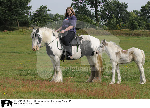 Frau mit Irish Tinker / woman with Irish Tinker / AP-08285
