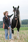 young woman with Irish Tinker