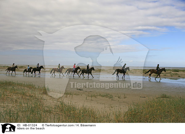 Reiter am Strand / riders on the beach / HB-01324