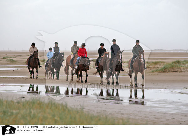 Reiter am Strand / riders on the beach / HB-01328