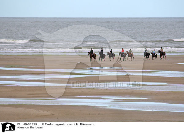 Reiter am Strand / riders on the beach / HB-01329