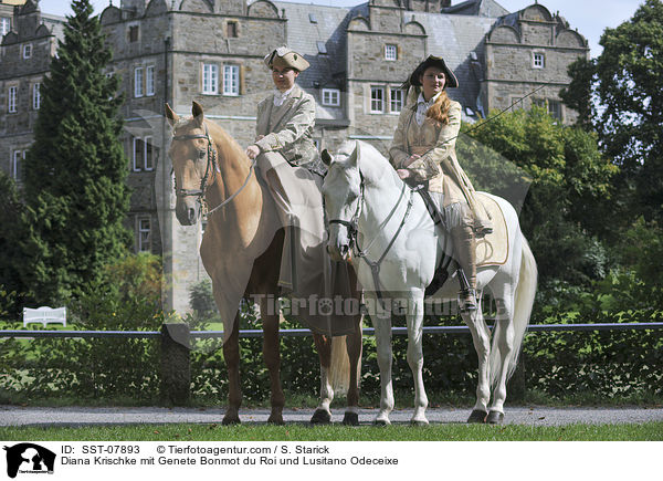 Diana Krischke mit Genete Bonmot du Roi und Lusitano Odeceixe / Diana Krischke mit Genete Bonmot du Roi und Lusitano Odeceixe / SST-07893