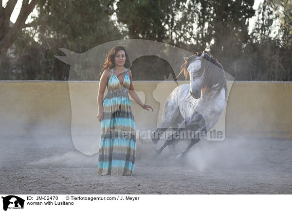 Frau mit Lusitano / woman with Lusitano / JM-02470