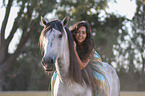 woman rides Lusitano