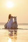 woman and Lusitano