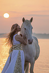 woman and Lusitano