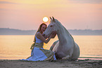 woman and Lusitano