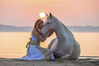 woman and Lusitano