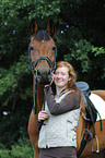 young woman with horse