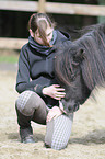 woman and Mini-Shetlandpony