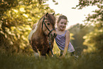 girl and Mini Shetland Pony