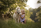 girl and Mini Shetland Pony