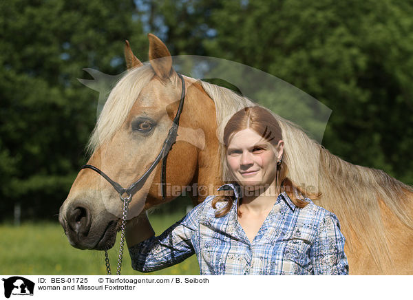 woman and Missouri Foxtrotter / BES-01725