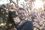 man with Mongrel