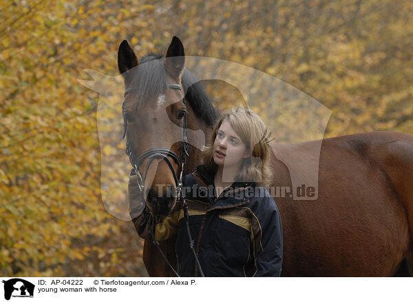 young woman with horse / AP-04222