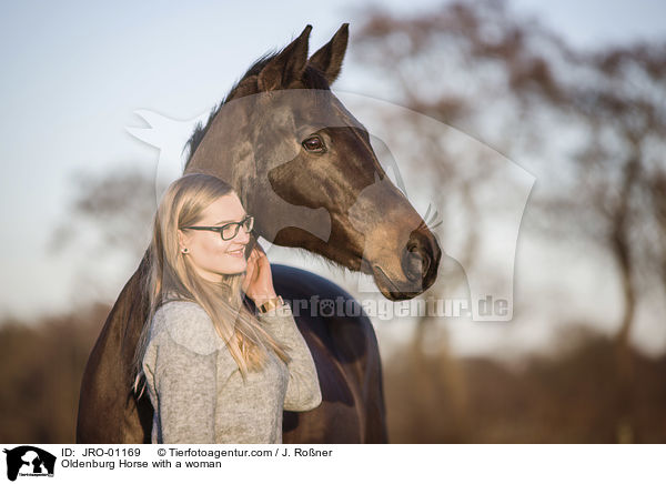 Oldenburg Horse with a woman / JRO-01169
