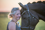 woman and Oldenburg Horse