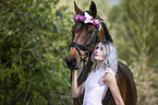 woman and Oldenburg Horse