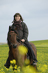 woman rides Paso Iberoamericano