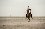 woman rides Paso Peruano