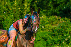 woman rides Polish Warmblood