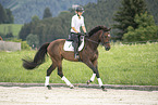 woman rides Polish Warmblood