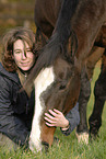 young woman with horse