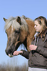 woman and pony